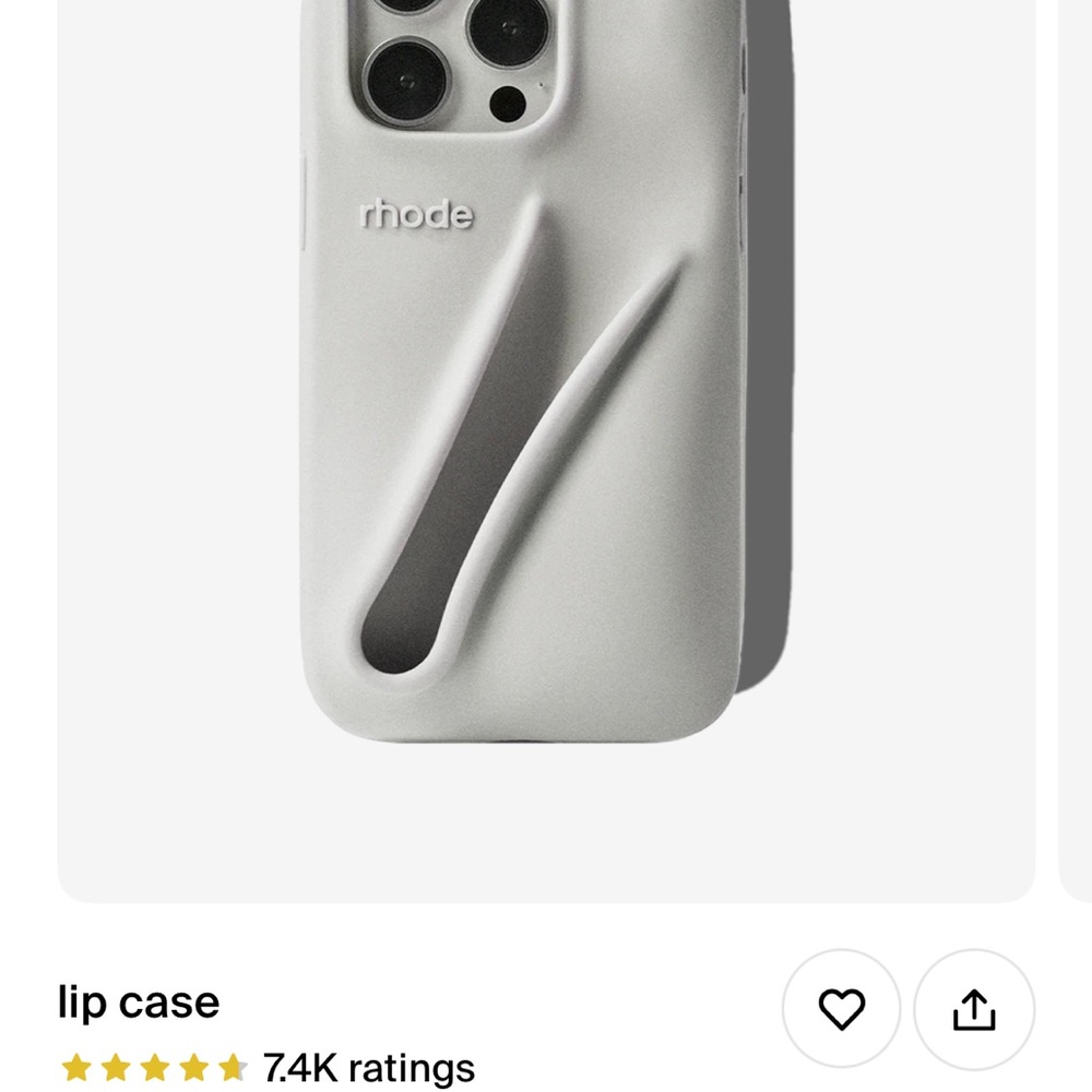 RHODE Sleek Gray Lip Phone Case